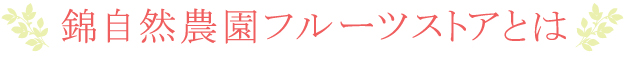 錦自然農園フルーツストアとは